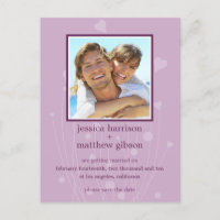 Tarjeta Postal de Foto de Corazones de Lavanda par