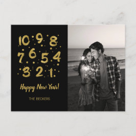Tarjeta postal de foto de cuenta regresiva de Año