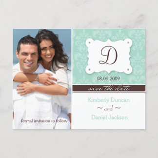 Tarjeta Postal de Foto de Damasco Save the Date