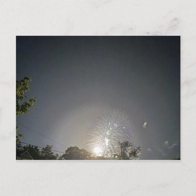 Tarjeta Postal de Foto de Fuegos Artificiales (Anverso)