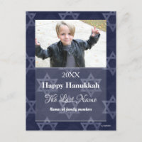 Tarjeta postal de foto de Hanukkah feliz - HAMbWG