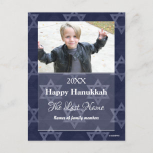 Tarjeta postal de foto de Hanukkah feliz - HAMbWG