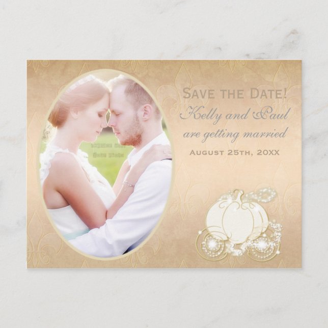Tarjeta postal de foto de la fecha de la boda del  (Anverso)