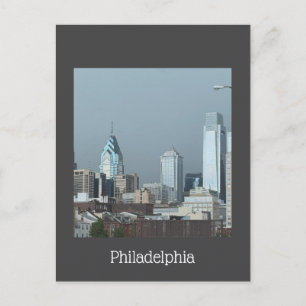 Tarjeta postal de foto de la silueta de Filadelfia