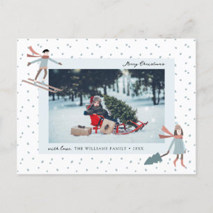 Tarjeta postal de foto de Navidad adorable