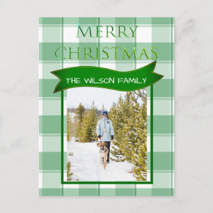 Tarjeta Postal de Foto de Navidad Country con Cuad