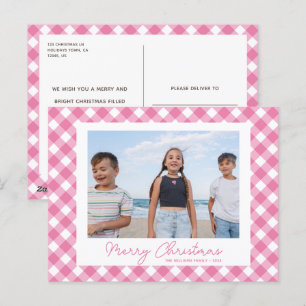 Tarjeta postal de foto de Navidad moderna de gingh