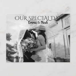 Tarjeta postal de foto de pareja romántica de nues