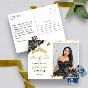Tarjeta postal de foto de Quinceañera de tiara de 