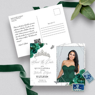 Tarjeta postal de foto de quinceañera de tiara ver