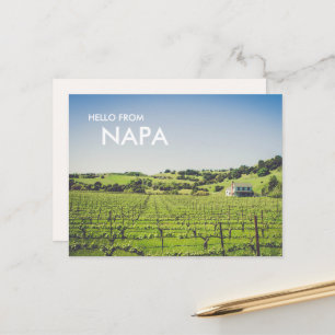 Tarjeta postal de foto de viñedo de Napa