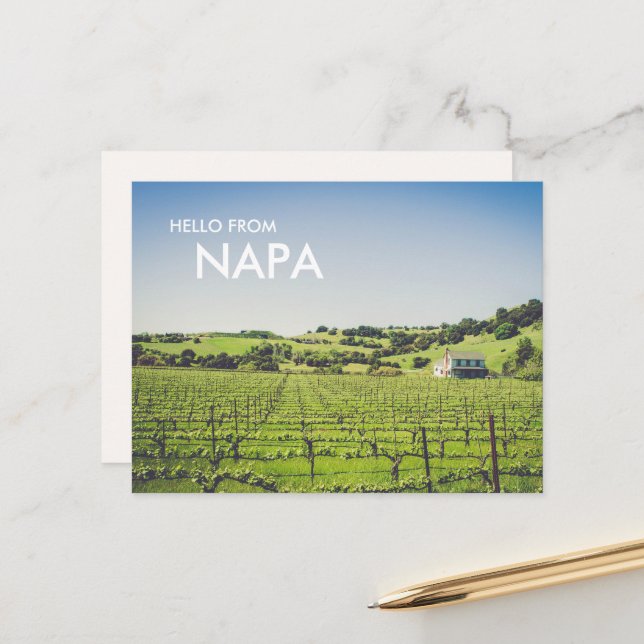 Tarjeta postal de foto de viñedo de Napa (Anverso/Reverso In Situ)