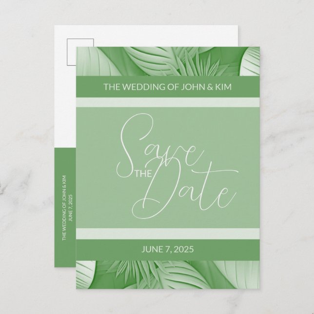 Tarjeta postal de foto del anuncio de fecha para g (Anverso / Reverso)