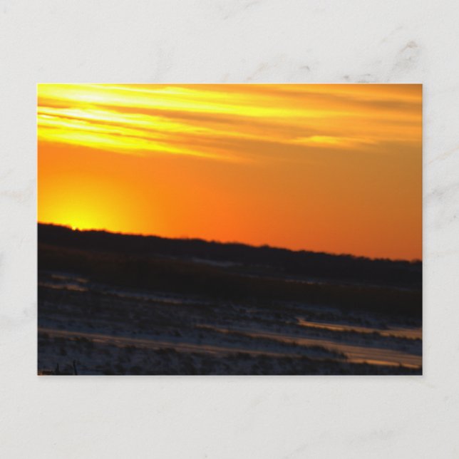 Tarjeta postal de foto del atardecer (Anverso)