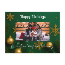 Tarjeta postal de foto familiar de Navidad persona
