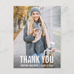 Tarjeta postal de foto moderna de agradecimiento p