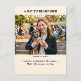 Tarjeta postal de foto personalizada de A Day to R