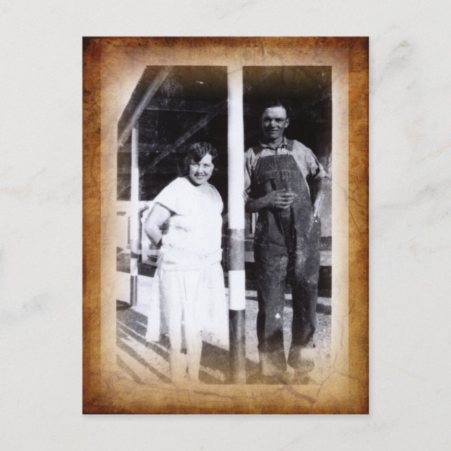 Tarjeta postal de fotografía antigua (Anverso)