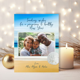 Tarjeta postal de fotografía de Año Nuevo Feliz pa