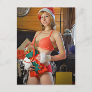 Tarjeta postal de fotografía de Navidad linda