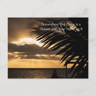 Tarjeta Postal de Fotografía de Puesta de Sol Escé