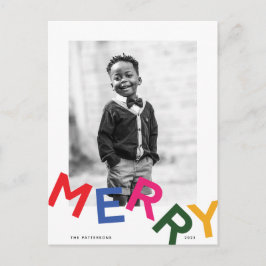 Tarjeta postal de fotografía de vacaciones con let