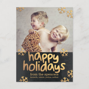 Tarjeta postal de fotografía de vacaciones de copo
