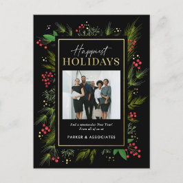 Tarjeta postal de fotografía de vacaciones festiva