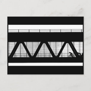 Tarjeta postal de fotografía en blanco y negro de 