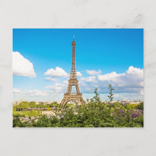 Tarjeta postal de fotografía en la torre Eiffel de