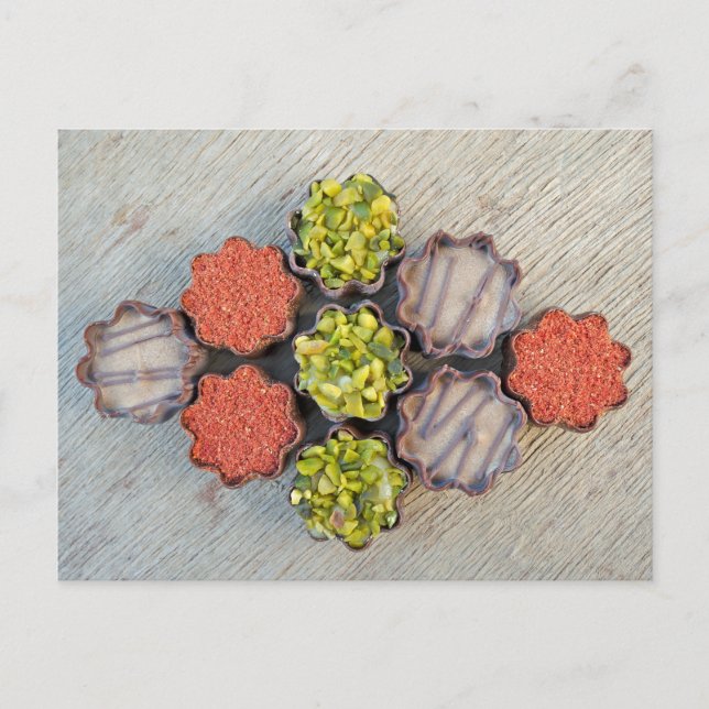 Tarjeta postal de fotografía gastronómica de choco (Anverso)