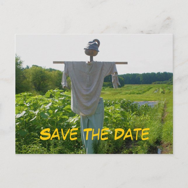 Tarjeta Postal de Fotografía Save The Date Espanta (Anverso)