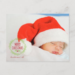 Tarjeta postal de fotos de feriado navideño de Fel