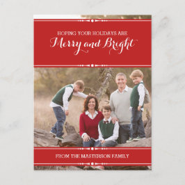 Tarjeta postal de fotos de festividad de Moda simp