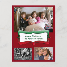 Tarjeta postal de Fotos de la Familia Feliz Navida