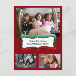 Tarjeta postal de Fotos de la Familia Feliz Navida