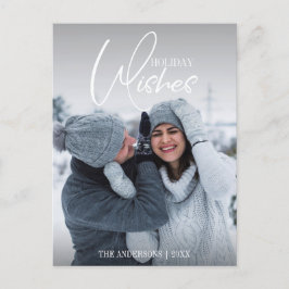 Tarjeta postal de fotos de Navidades de Deseos de