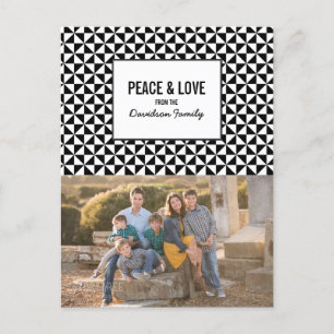 Tarjeta postal de fotos de vacaciones Black Modern