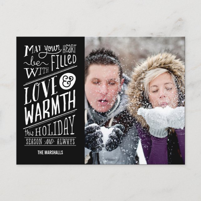 Tarjeta postal de fotos de vacaciones de amor y ca (Anverso)