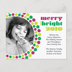 Tarjeta postal de fotos navideñas de 2010 con colo