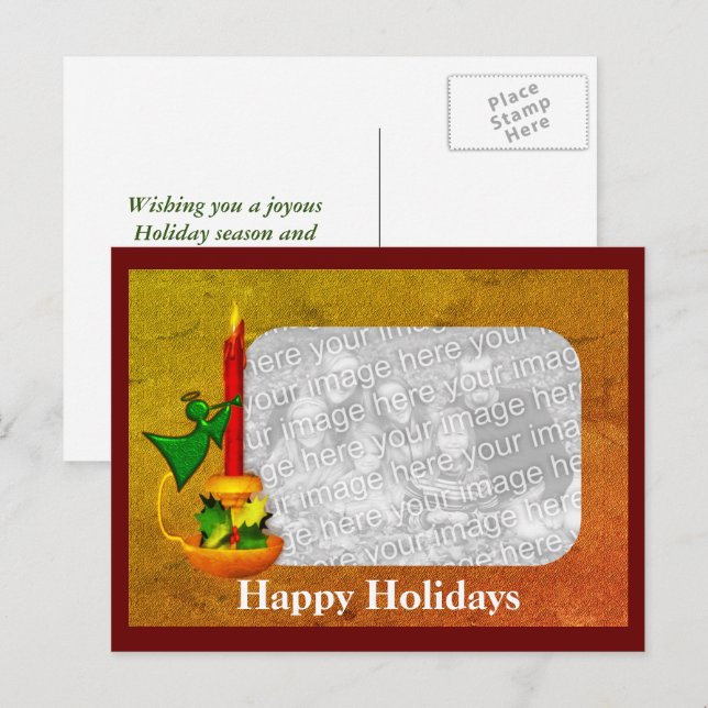 Tarjeta postal de fotos navideñas de Navidades de  (Anverso / Reverso)