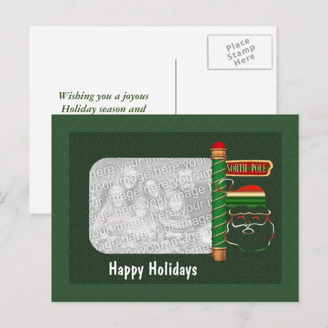 Tarjeta postal de fotos navideñas de Navidades de  (Anverso / Reverso)