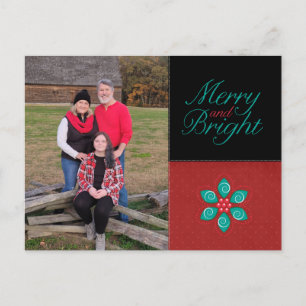 Tarjeta postal de fotos navideñas y brillantes