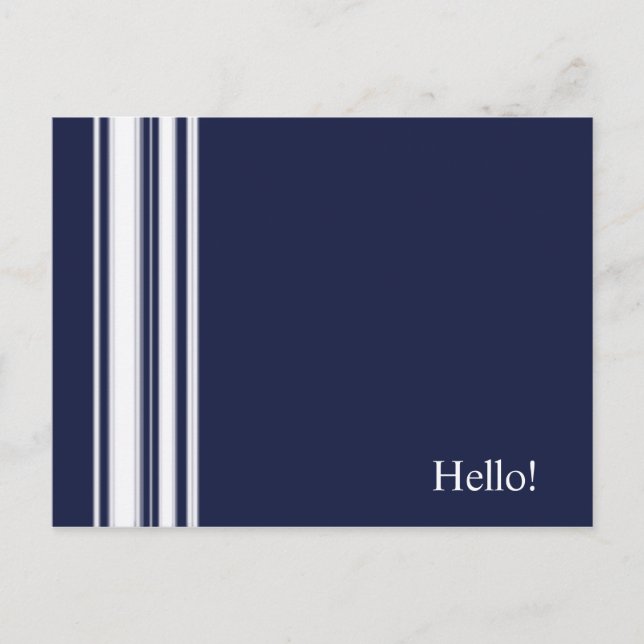 Tarjeta postal de franjas azules (Anverso)