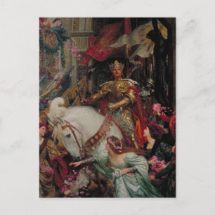 Tarjeta postal de Frank Dicksee - Las Dos Coronas