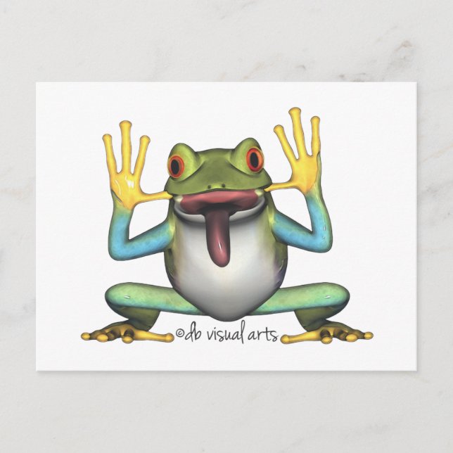 Tarjeta postal de Frog divertida (Anverso)