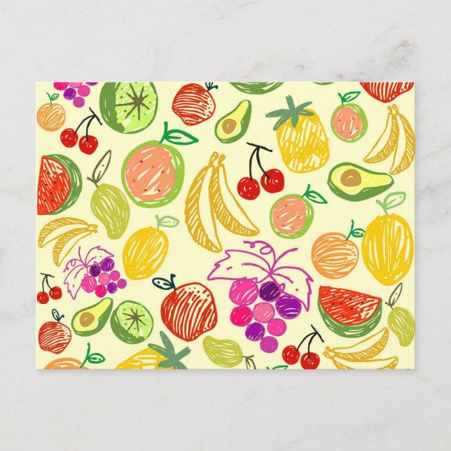 Tarjeta postal de frutas surtidas (Anverso)