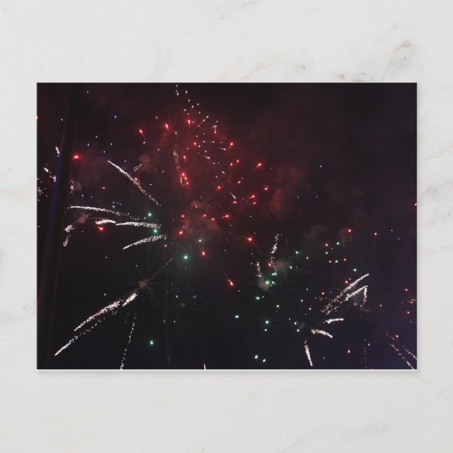 Tarjeta postal de fuegos artificiales (Anverso)