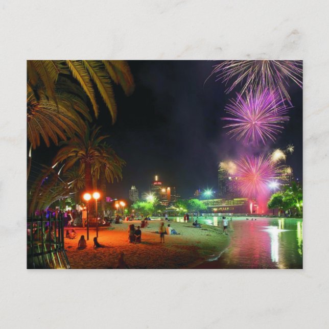Tarjeta postal de fuegos artificiales (Anverso)