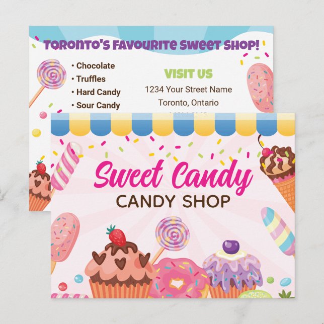Tarjeta postal de Fun Candy Shop (Anverso / Reverso)